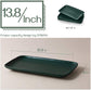 Modern Ceramic Serving Platter - Blackish Green | Rental