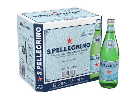 San Pellegrino Sparkling Water  750ml bottle - Case of 12